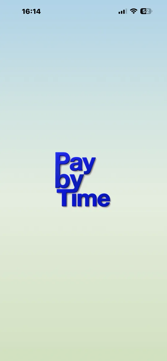 PayByTime logo screen