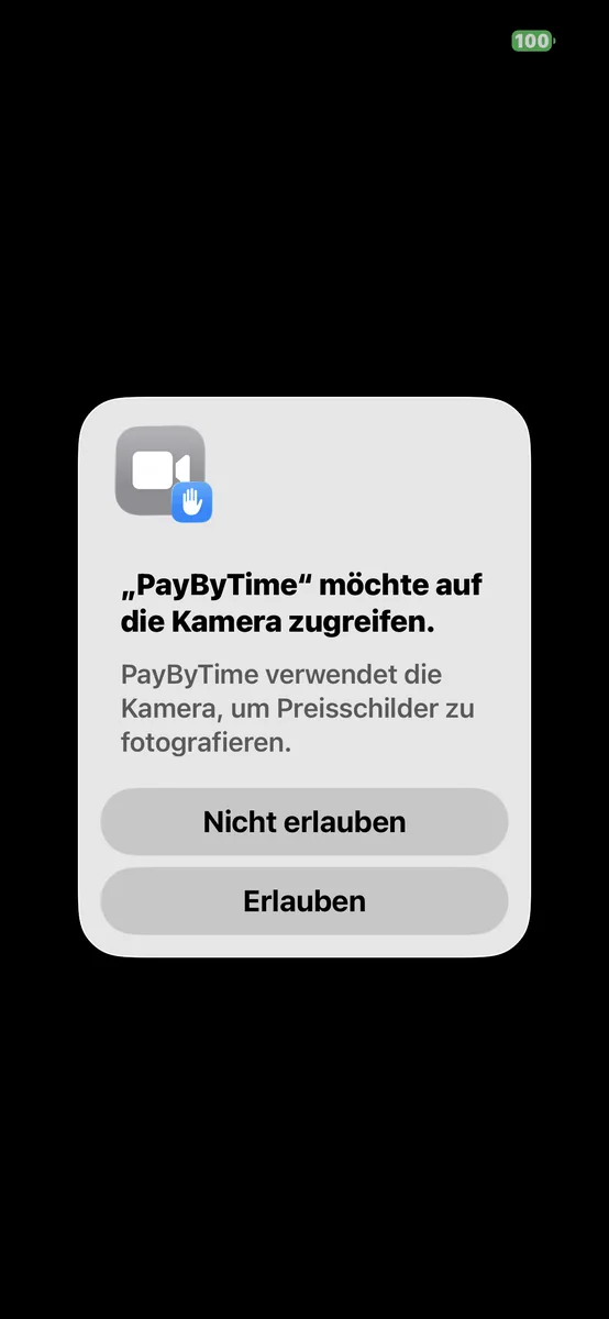iOS Kamerazugriff erlauben