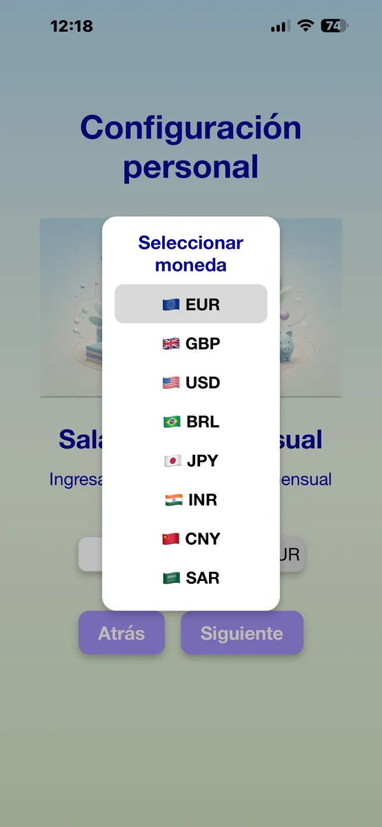 Net income and currency selection