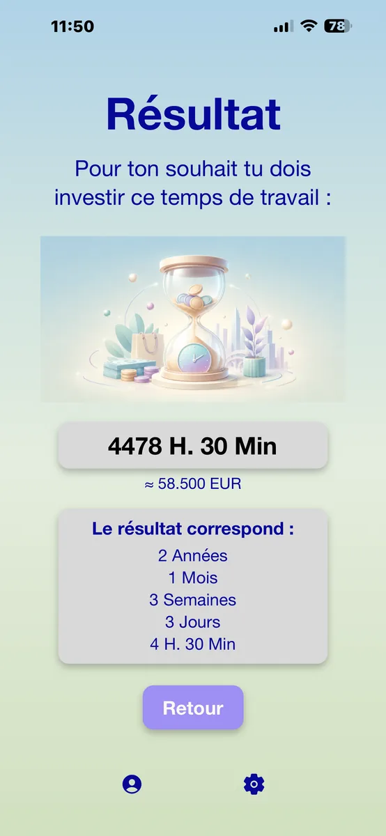 Résultat PayByTime avec devise étrangère