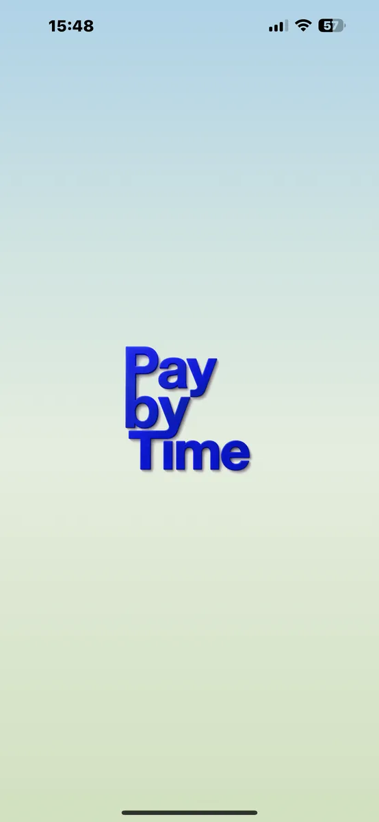 PayByTime logo screen