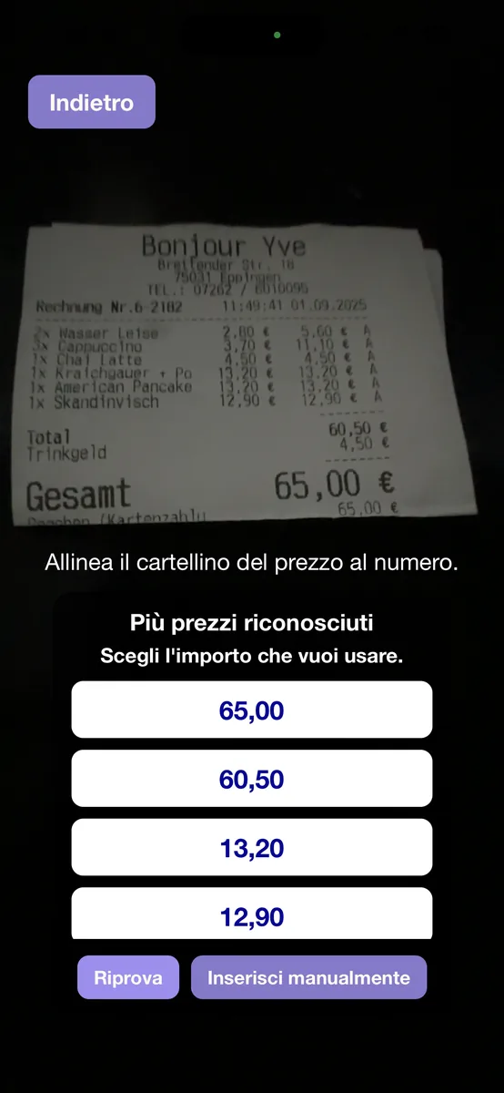 Fotocamera multiple recognition