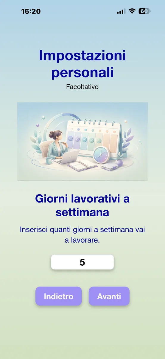Giorni lavorativi a settimana