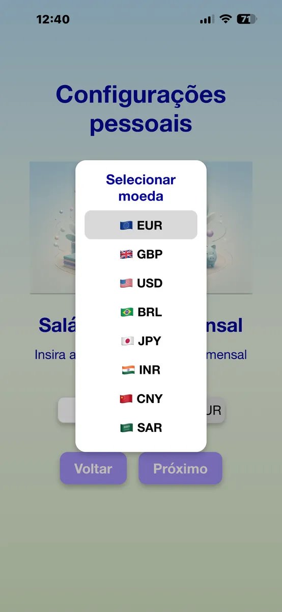 Net income and currency selection