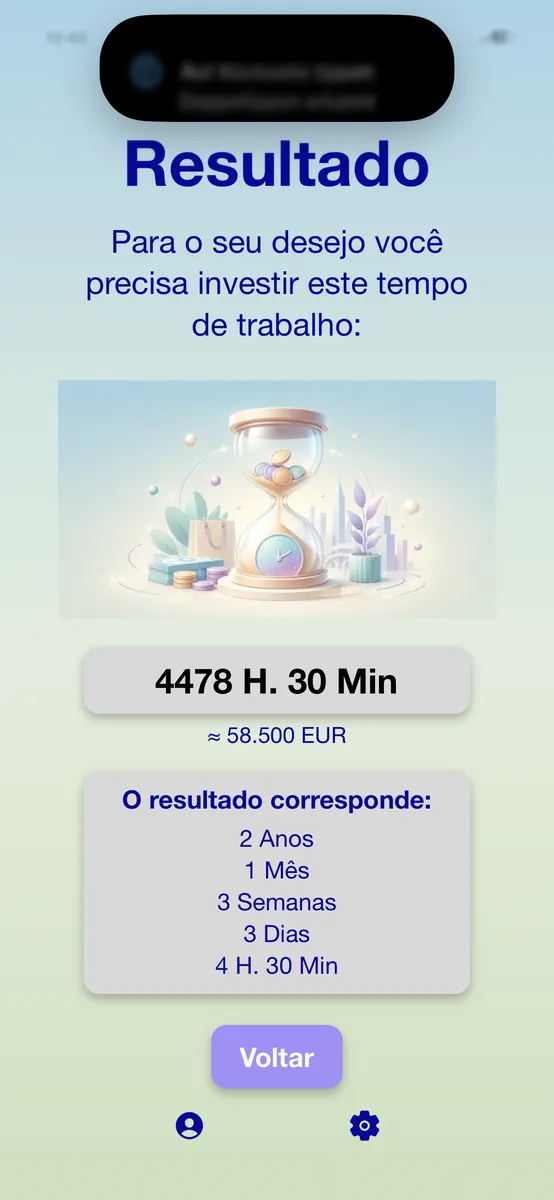 Resultado PayByTime com moeda estrangeira